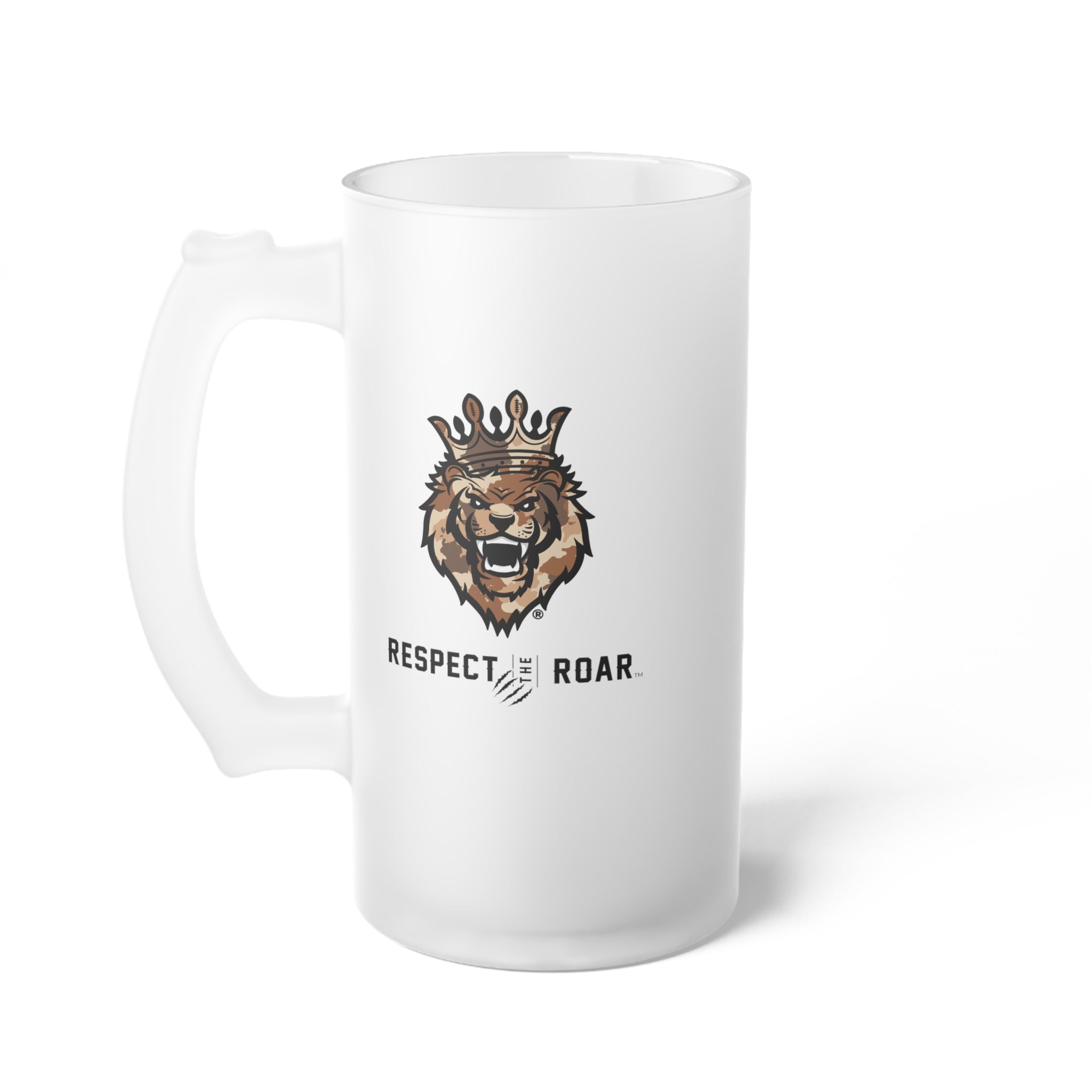 Set of 4 - Respect the Roar® Frosted Beer Mugs (Brown)