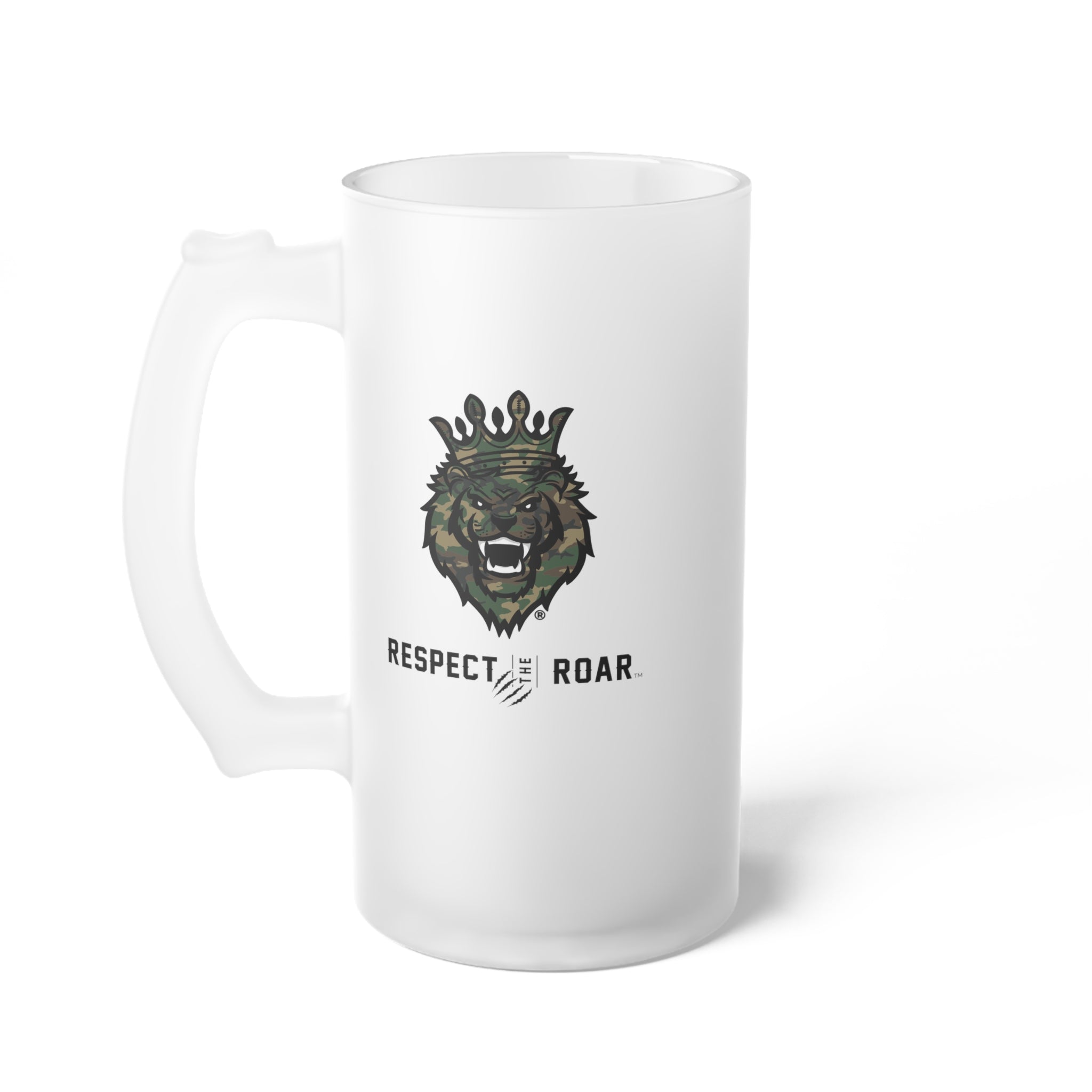 Set of 4 - Respect the Roar® Frosted Beer Mugs (Green)