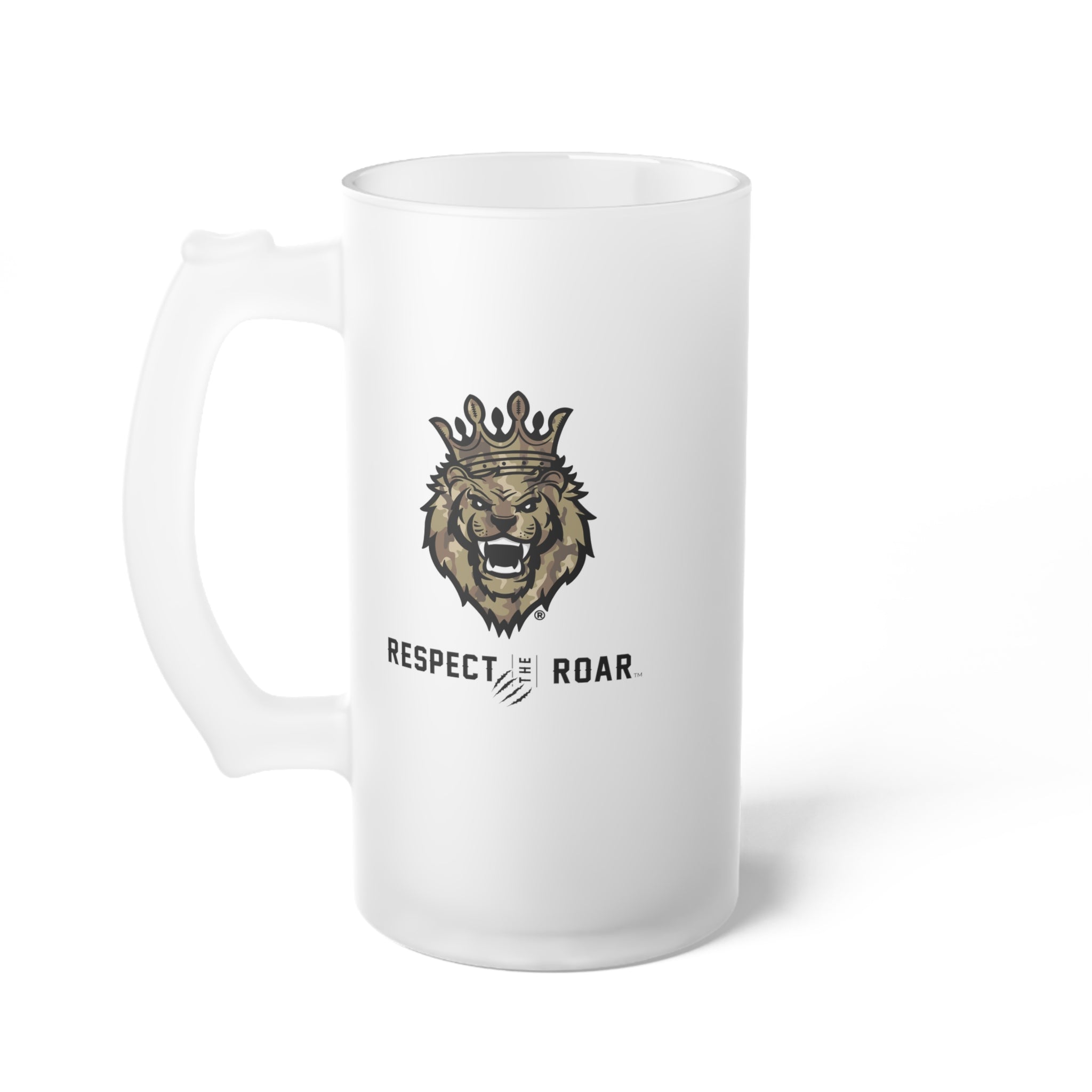 Set of 4 - Respect the Roar® Frosted Beer Mugs (Tan)
