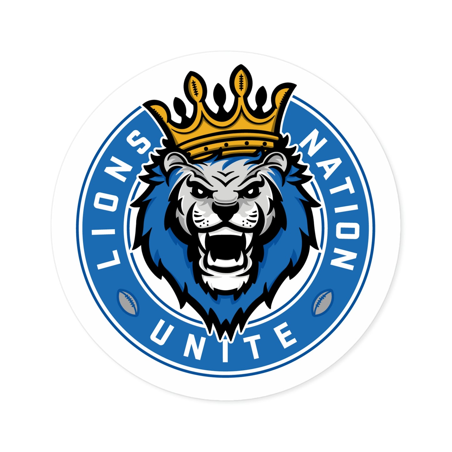 Lions Nation Unite - Round Stickers, Indoor\Outdoor
