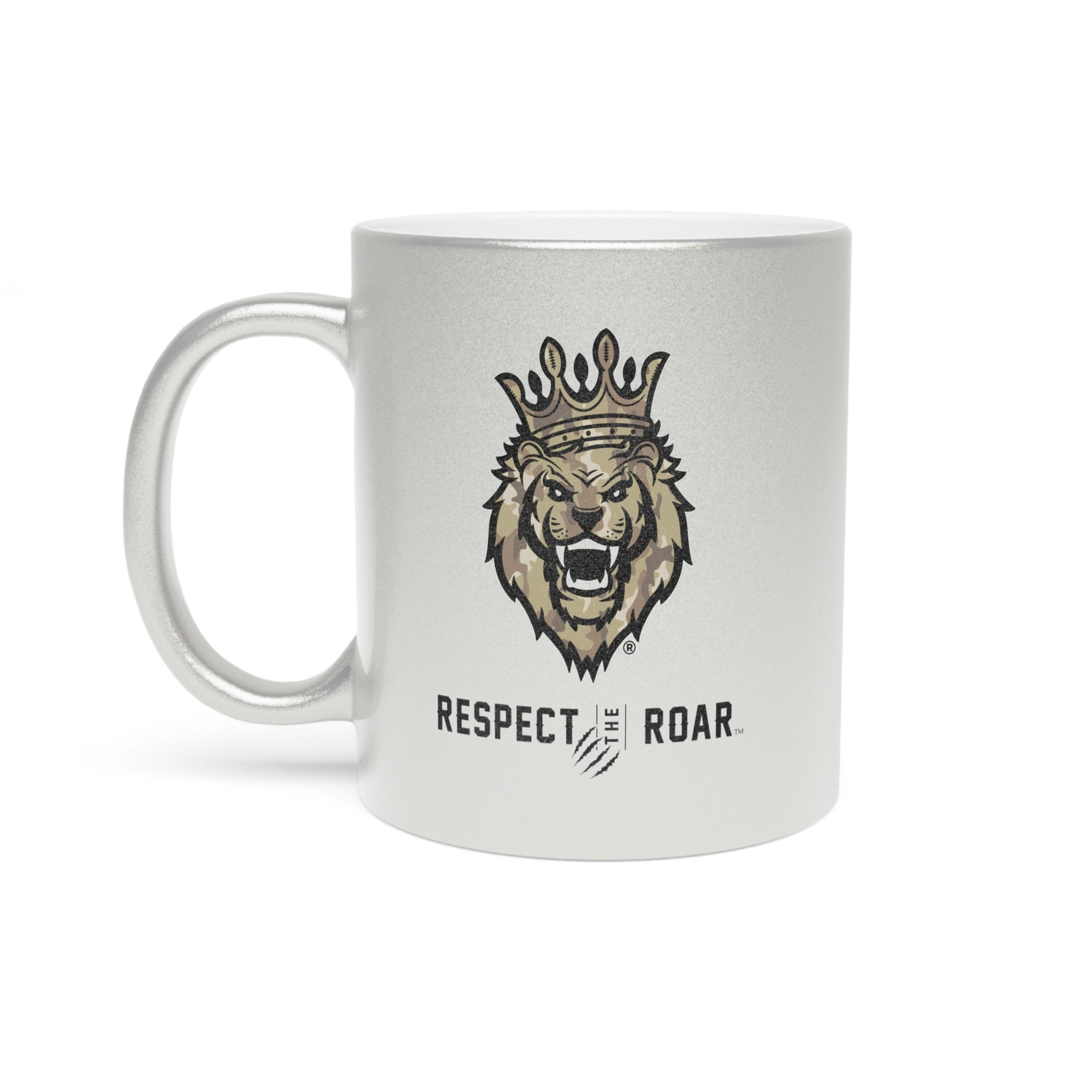 Respect The Roar® (Tan) Metallic Mug (Silver)