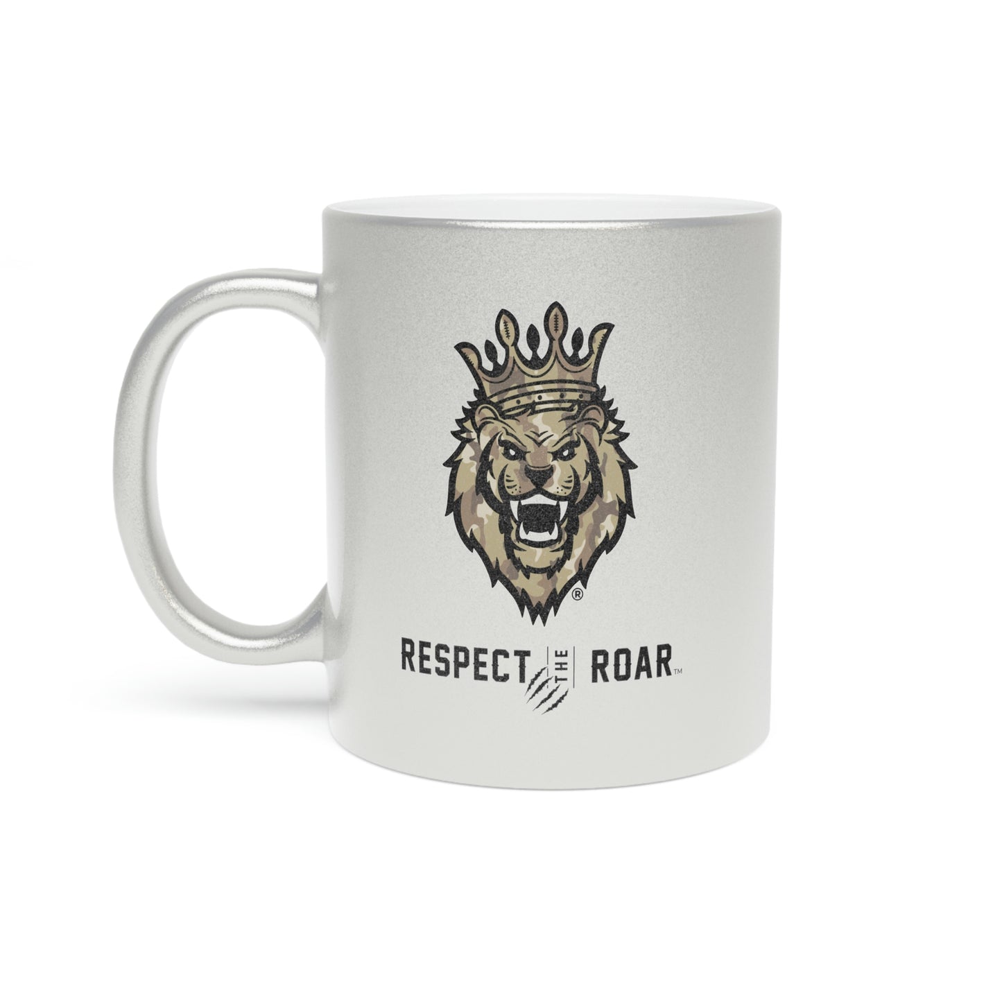 Respect The Roar (Tan) - Metallic Mug (Silver\Gold)
