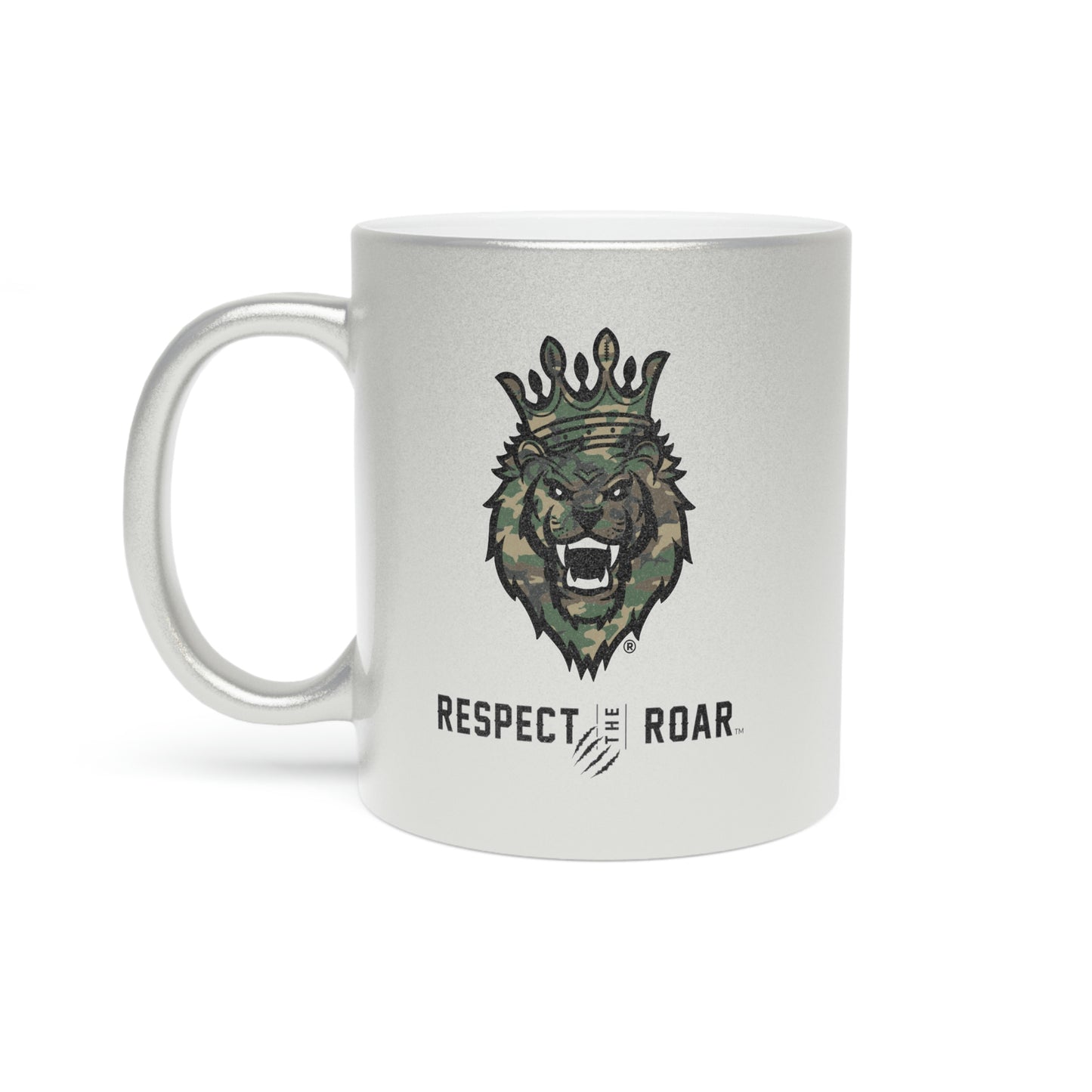 Respect The Roar (Green) - Metallic Mug (Silver\Gold)