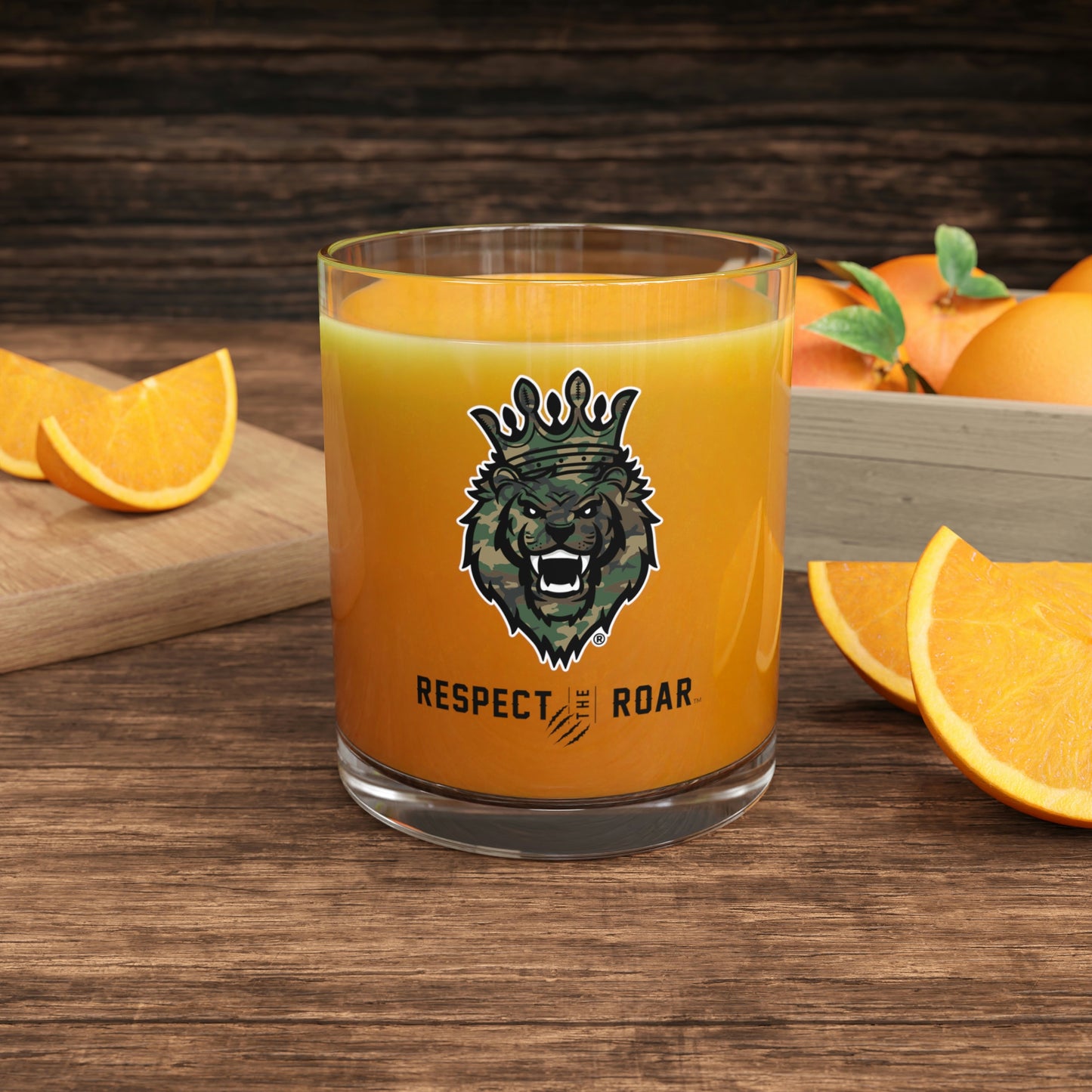 Respect The Roar (Green) - Bar Glass