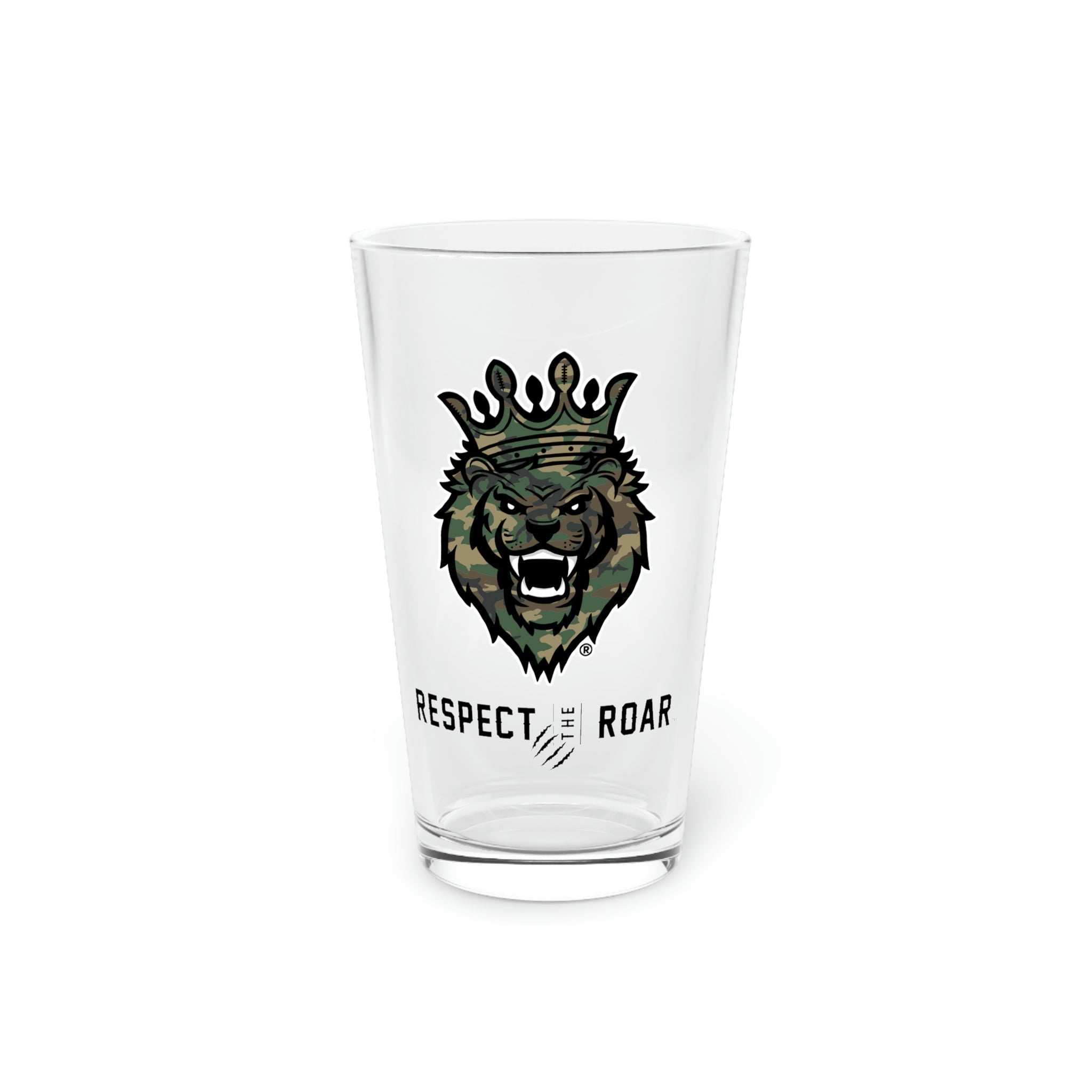 Respect the Roar® Pint Glass, 16oz (Green)