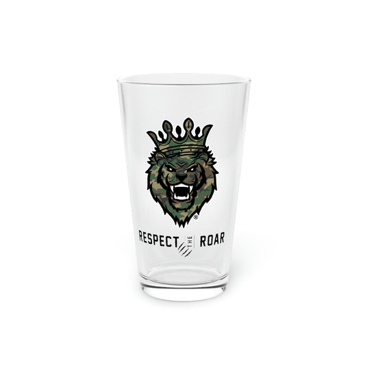 Respect The Roar (Green) - Pint Glass, 16oz
