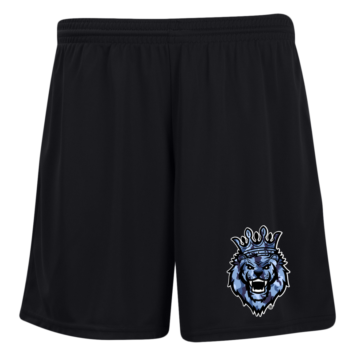 Respect The Roar® Blue Ladies' 7-inch Inseam Training Shorts