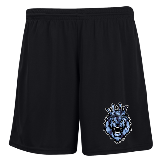 Respect The Roar (Blue) - 1423 Ladies' Moisture-Wicking 7 inch Inseam Training Shorts