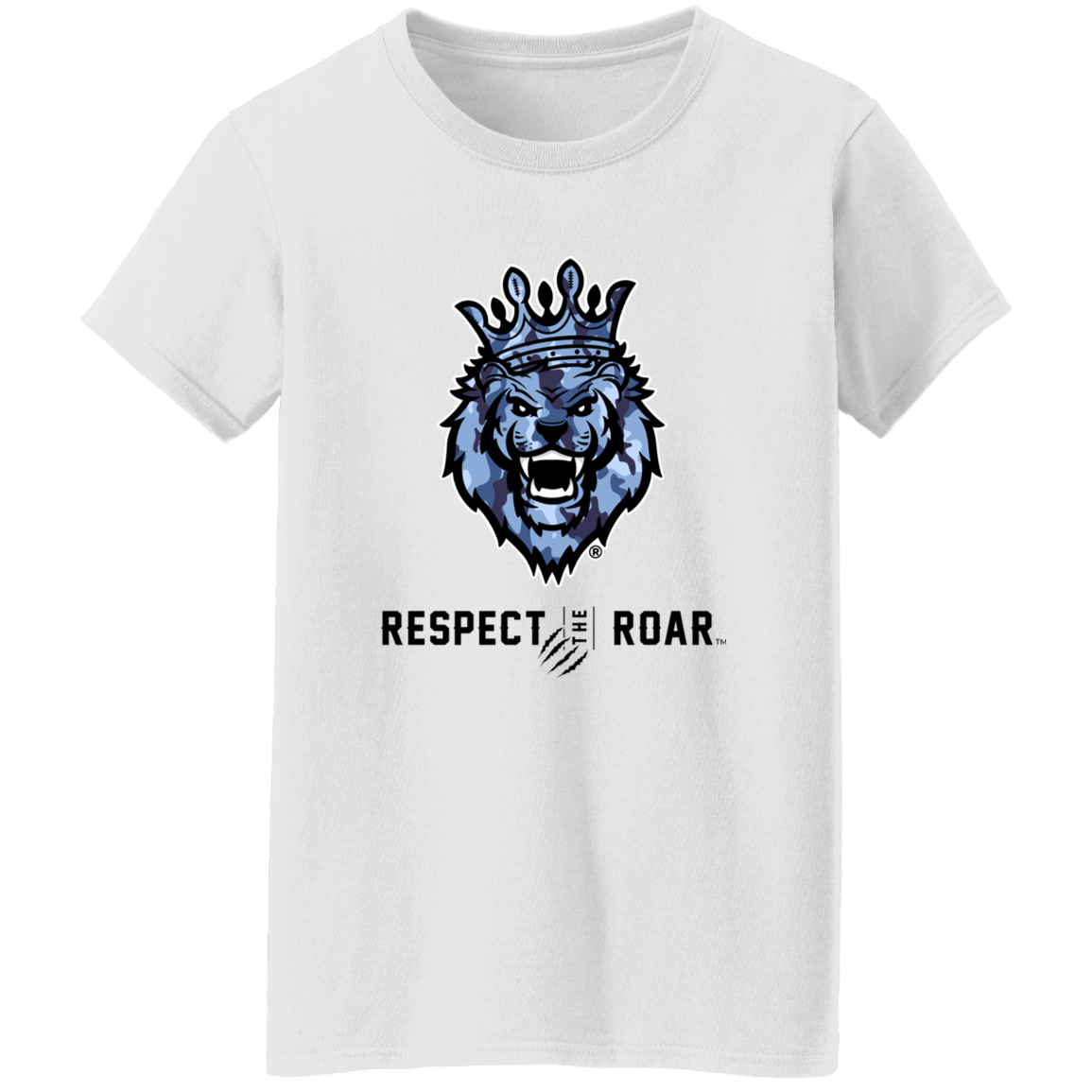 Respect The Roar® Blue Ladies' T-Shirt