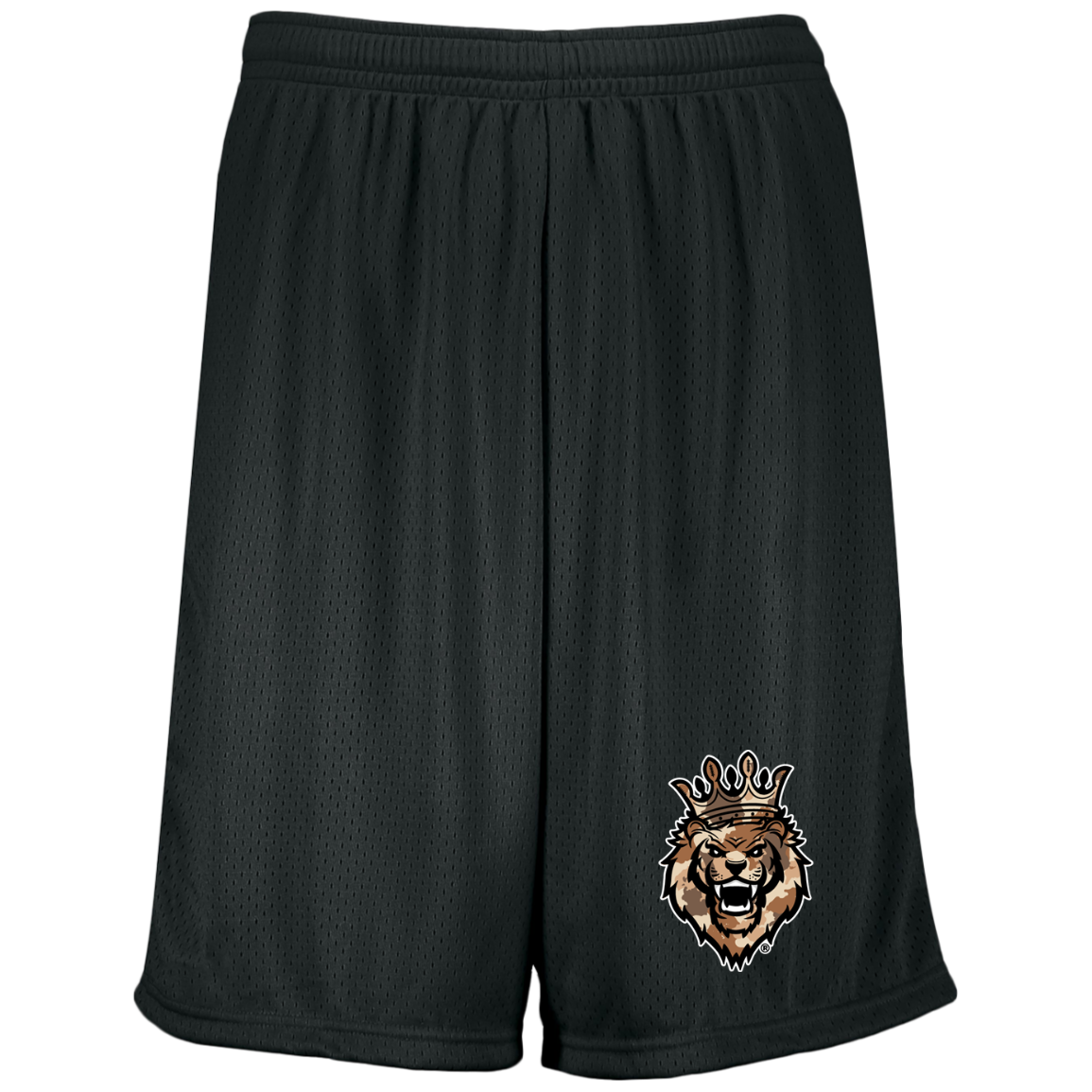 Respect The Roar® Brown Men's 9 inch Inseam Mesh Shorts