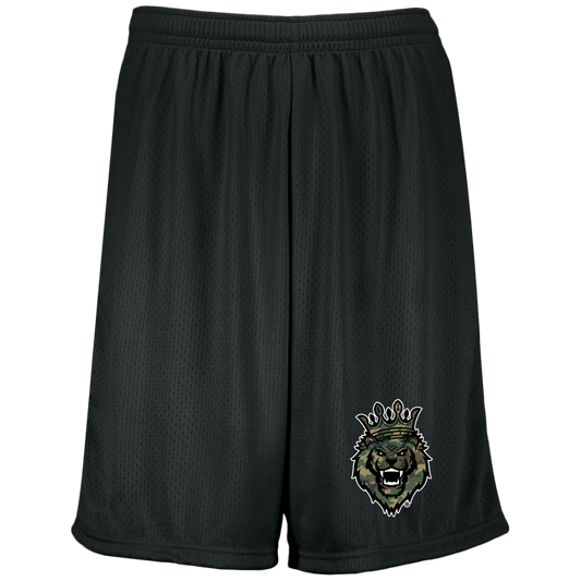 Respect The Roar (Green) - 1844 Moisture-Wicking 9 inch Inseam Mesh Shorts