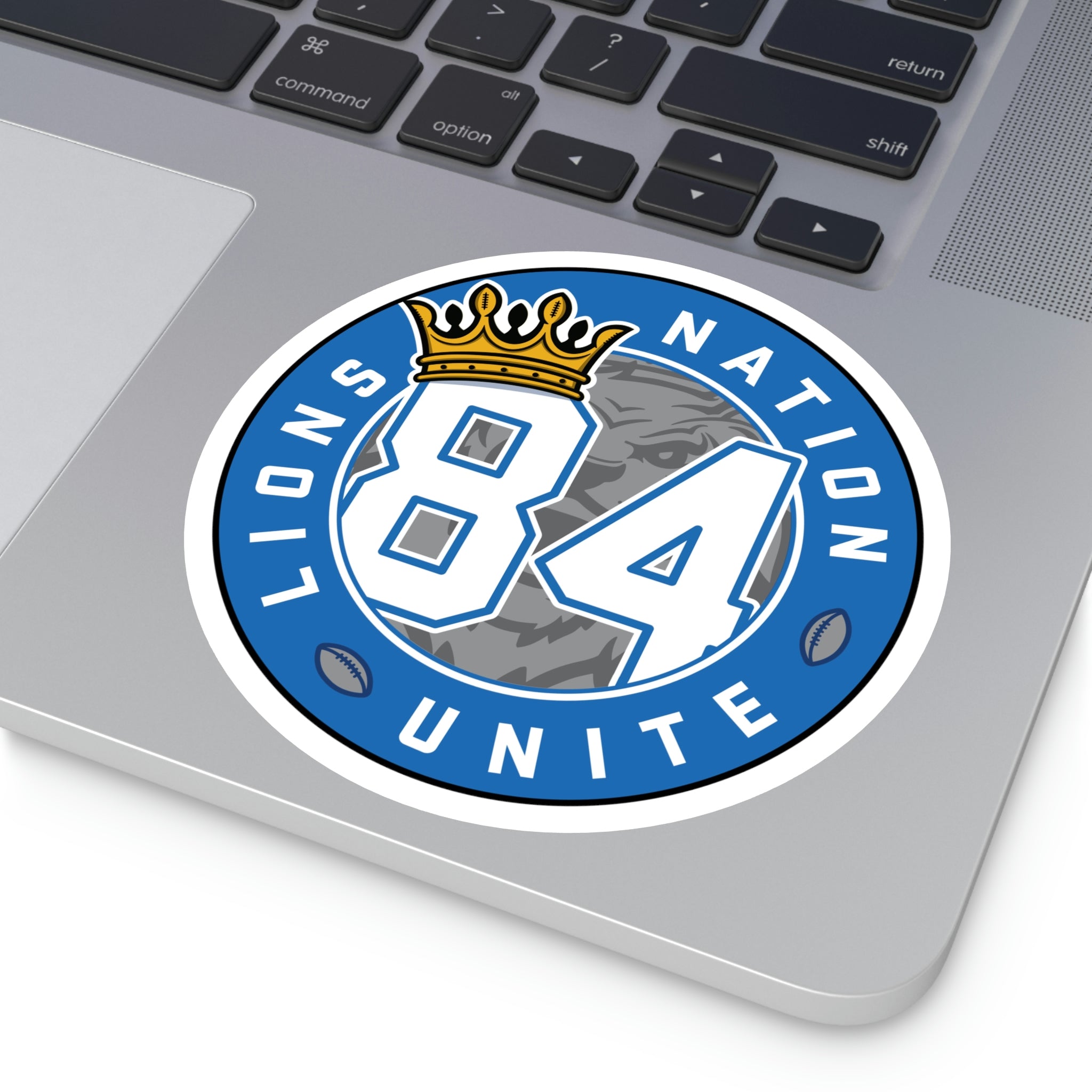 No. 84 Lions Nation Unite® Round Stickers, Indoor\Outdoor