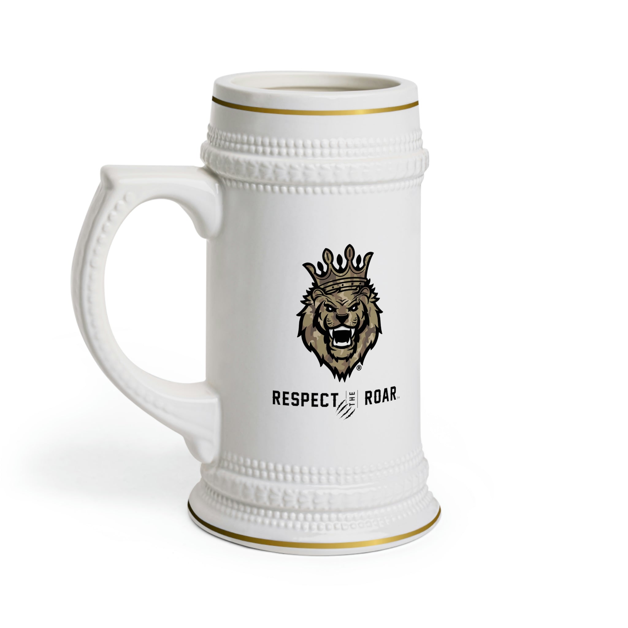 Respect the Roar® Beer Stein Mug (Tan)
